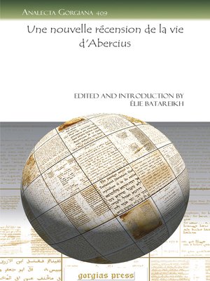 cover image of Une nouvelle récension de la vie d'Abercius